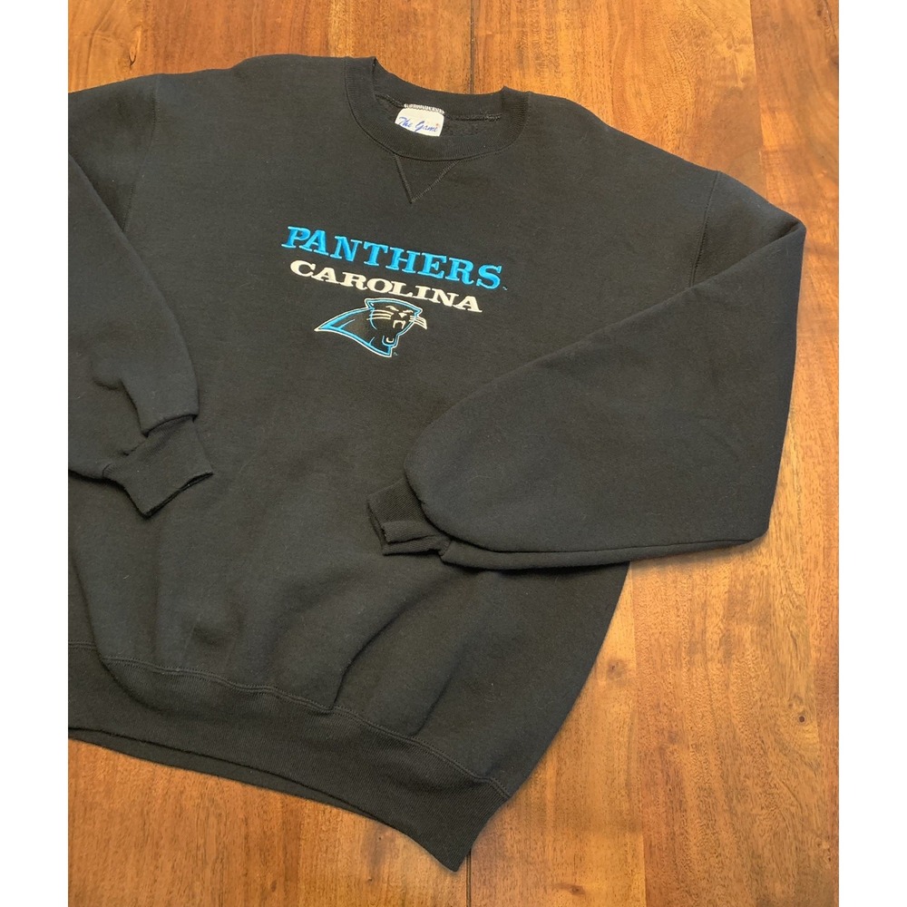 Vintage Carolina Panthers Sweatshirt Mens L The Game Pullover Crewneck 90s Y2K
